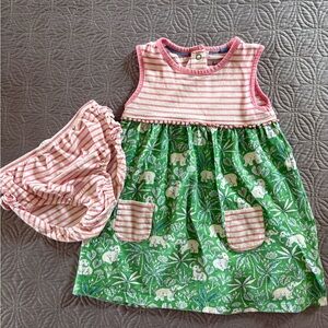 Mini Boden elephant dress and bloomers